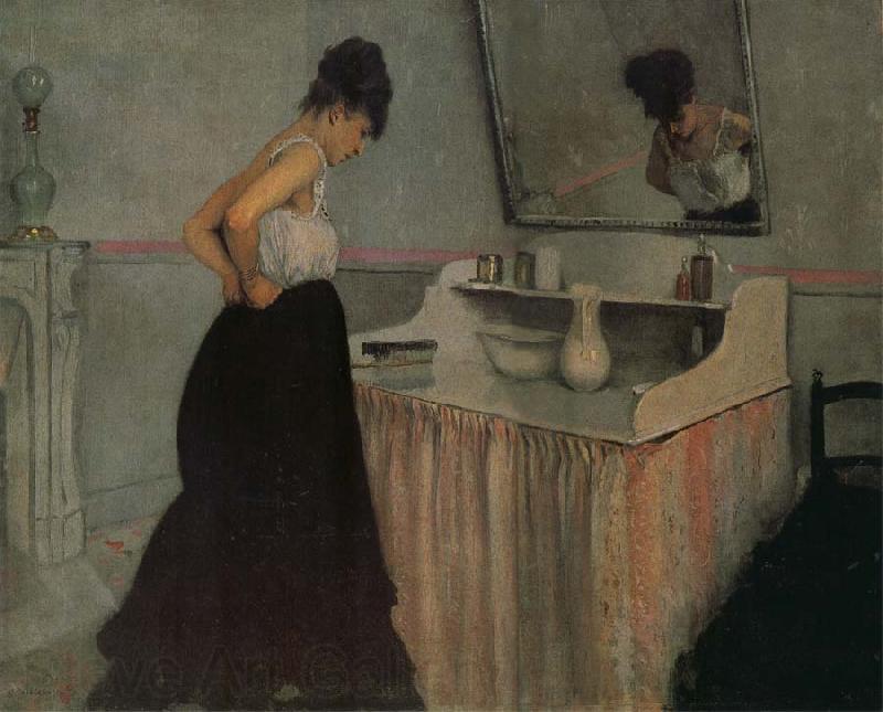 Gustave Caillebotte The fem in front of the toilet table